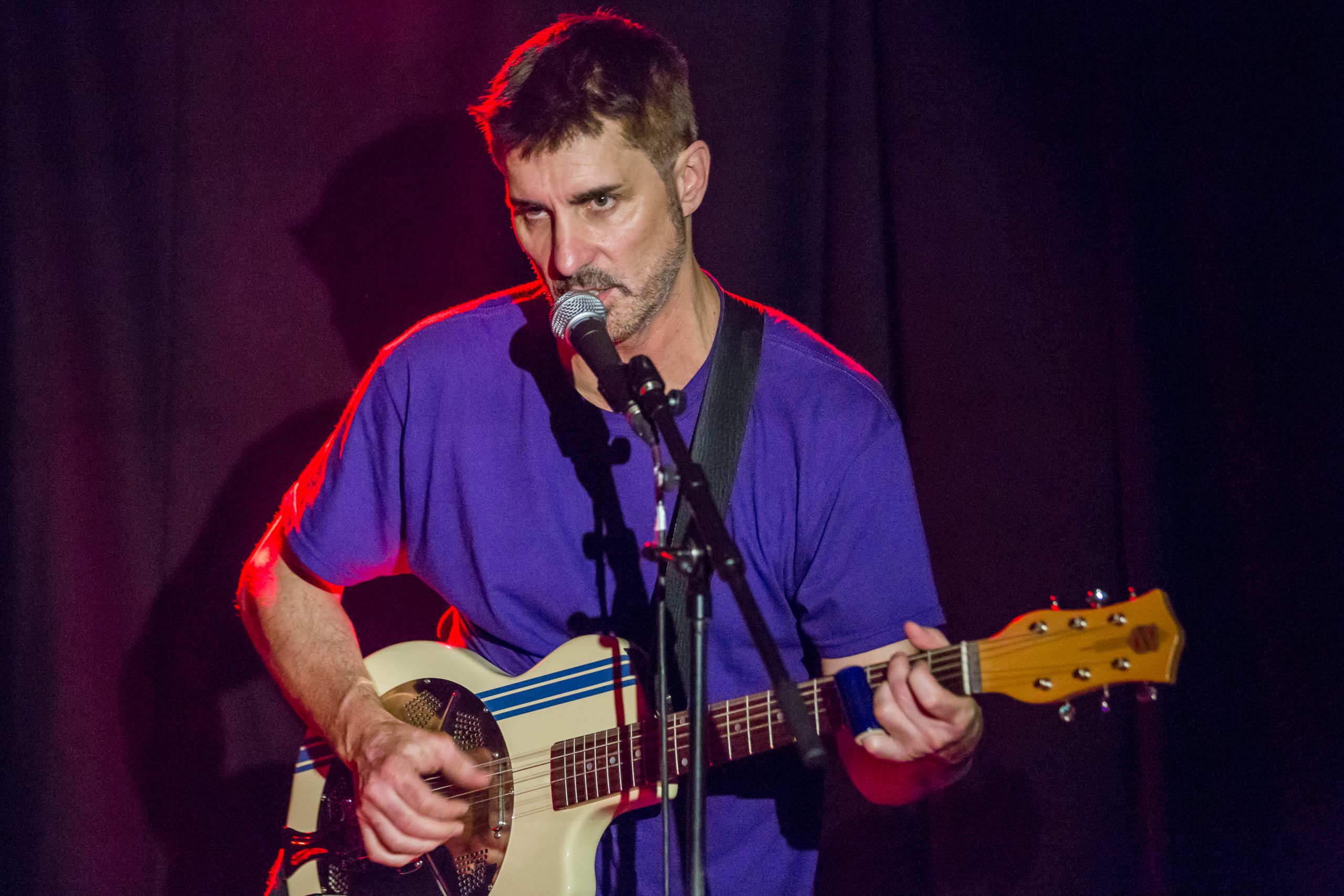 Dean Temple in Voice of Authority at Edinburgh Fringe 2019, photo by Chris Scott